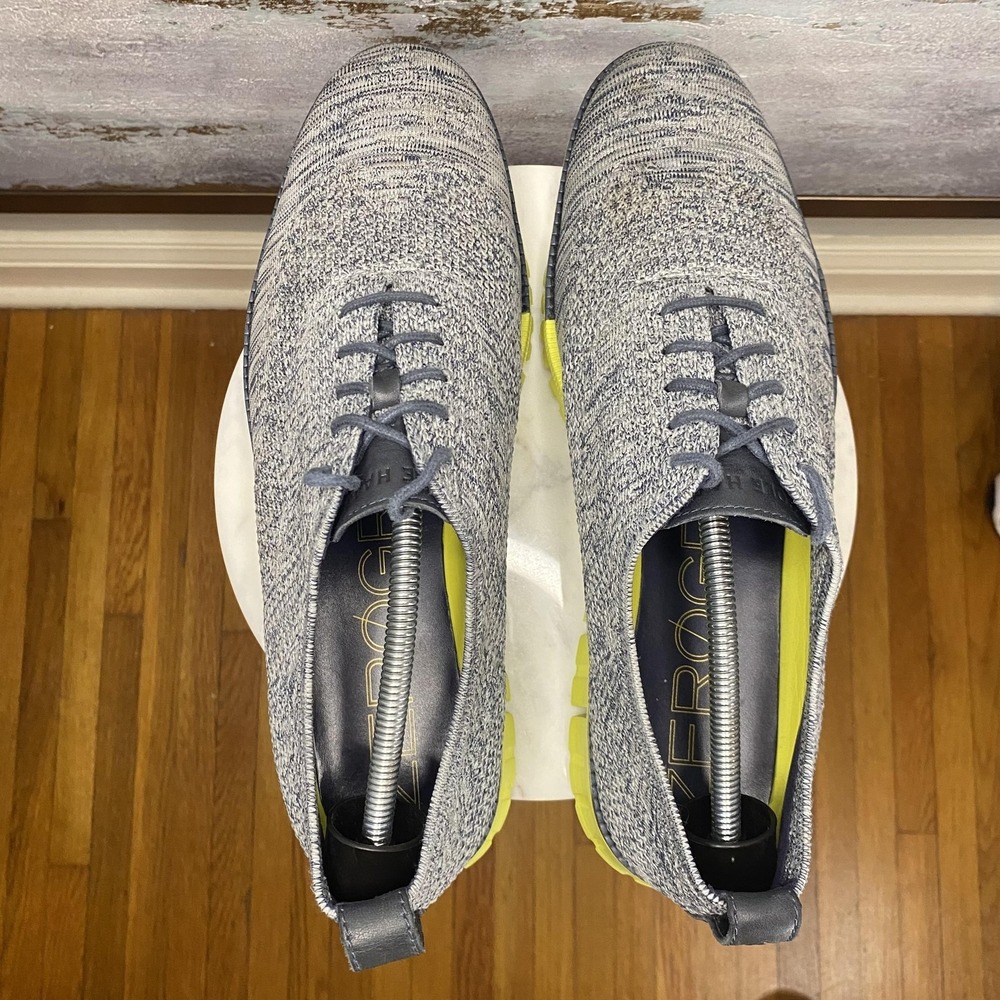 Cole Haan Zerogrand Shoes Mens Size 12 Gray Knit Lace Up Casual Sneakers C30411 - Picture 7 of 11